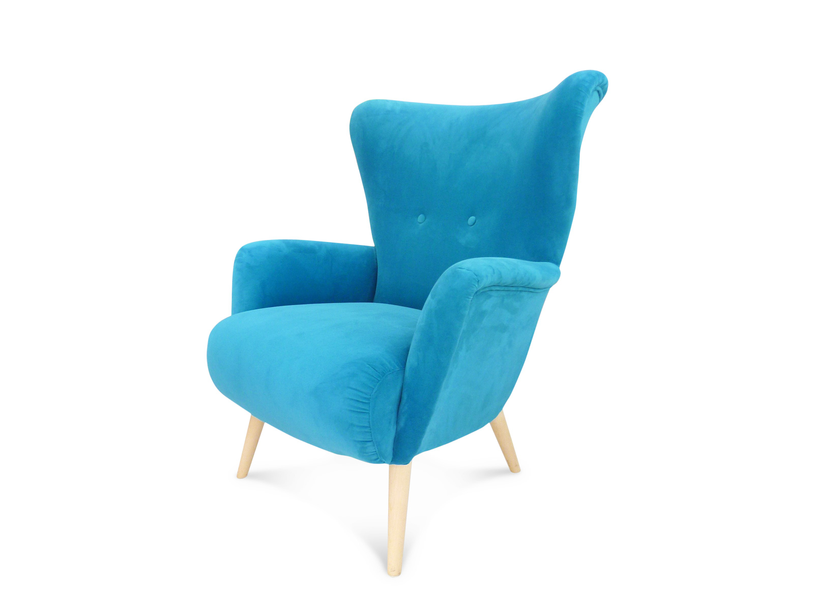 teal armchair