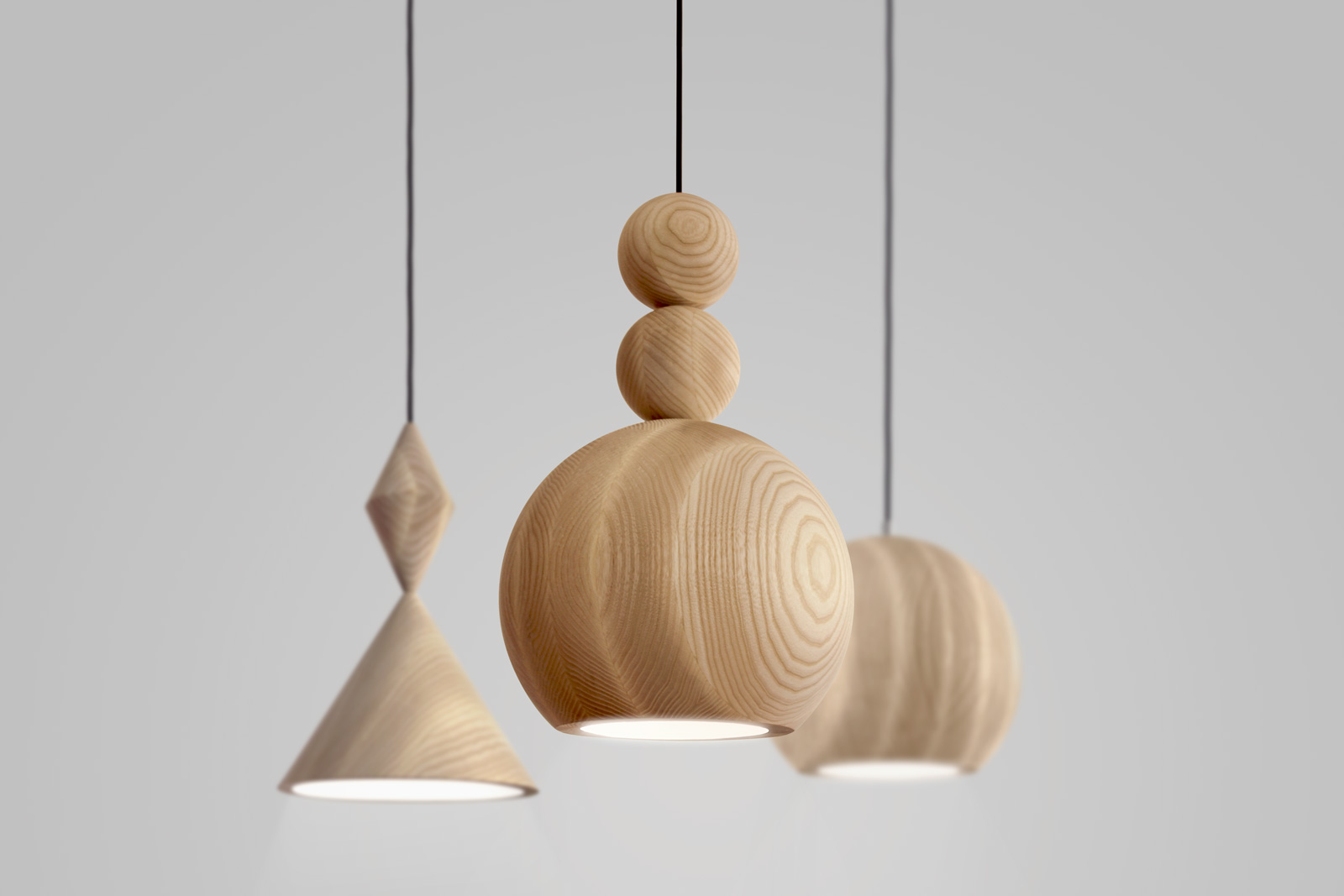 a set of chandeliers
